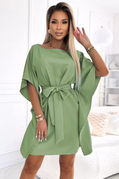 Sukienka Model Sofia 287-27 Oliwka - Numoco — zdjęcie 1