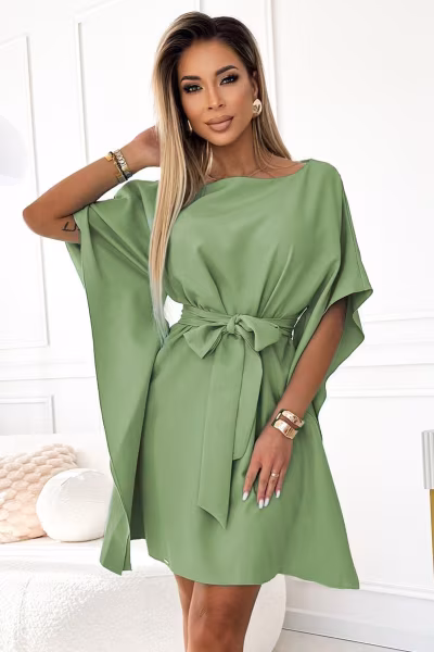 Sukienka Model Sofia 287-27 Oliwka - Numoco — zdjęcie 3