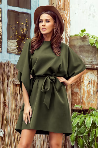 Sukienka Model Sofia 287-13 Khaki - Numoco — zdjęcie 1