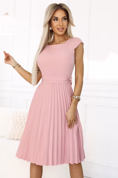 Sukienka Model Lila 311-19 Powder Pink - Numoco — zdjęcie 1
