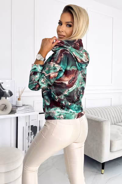 Bluza Damska Model 390-2 Tukus/Brown - Numoco — zdjęcie 3