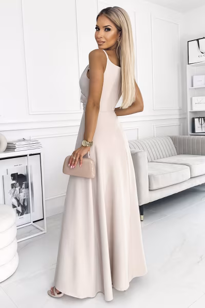 Sukienka Model Chiara 299-6 Beige - Numoco — zdjęcie 2