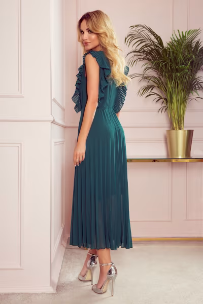 Sukienka Model Emily 315-1 Green - Numoco — zdjęcie 3