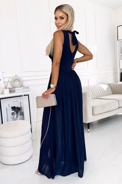 Sukienka Model Justine 362-7 Navy - Numoco — zdjęcie 2