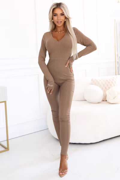 Kombinezon Model 619-1 Mocha Mousse  - Numoco — zdjęcie 1