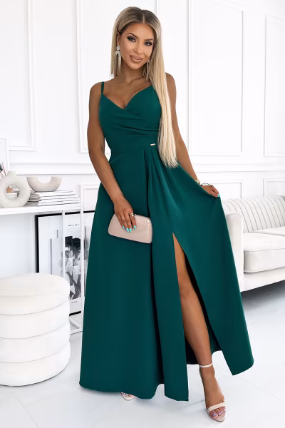 Sukienka Model Chiara 299-11 Green - Numoco — zdjęcie 1