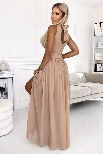 Sukienka Model Justine 362-6 Beige - Numoco — zdjęcie 2