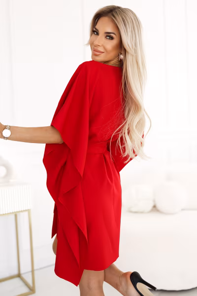Sukienka Model Sofia 287-35 Red - Numoco — zdjęcie 3