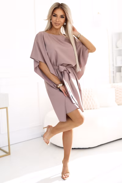 Sukienka Model Sofia 287-37 Mocha Mousse - Numoco — zdjęcie 2