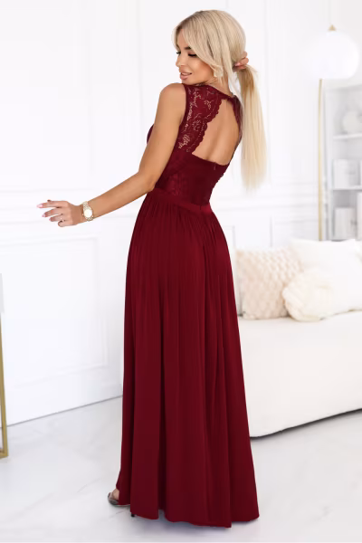 Sukienka Model Lea 211-8 Bordo - Numoco — zdjęcie 2