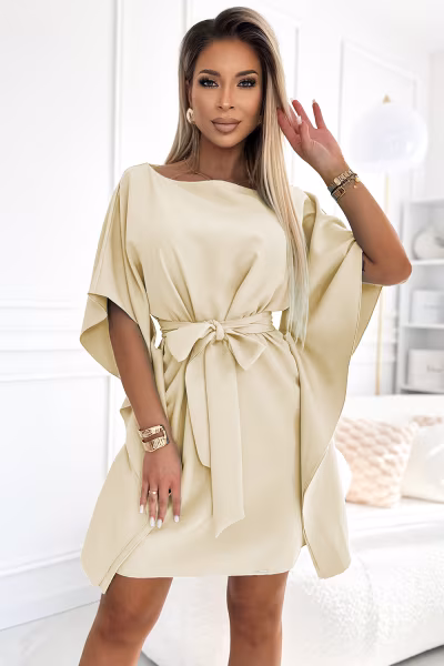 Sukienka Model Sofia 287-28 Beige - Numoco — zdjęcie 1