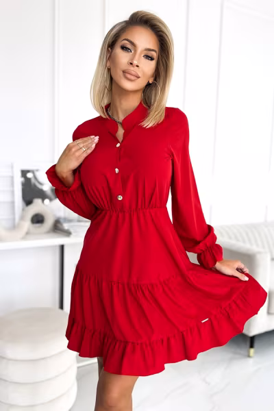 Sukienka Model 395-1 Red - Numoco — zdjęcie 1