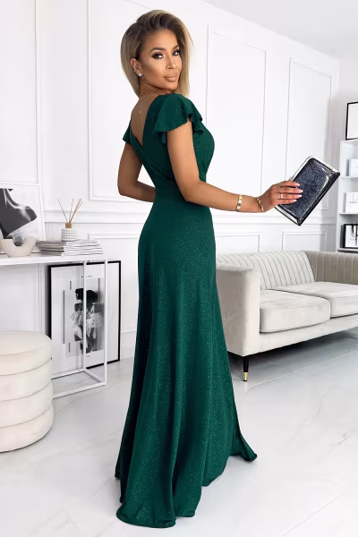 Sukienka Model Crystal 411-1 Green - Numoco — zdjęcie 2