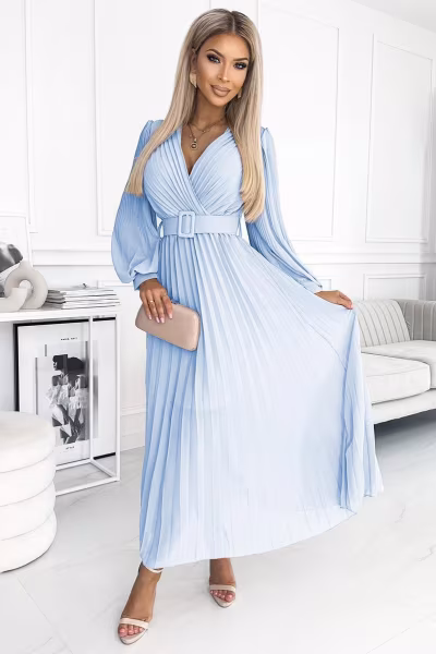 Sukienka Model Klara 414-10 Błękit - Numoco — zdjęcie 1