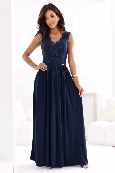 Sukienka Model Lea 215-6 Navy - Numoco — zdjęcie 1