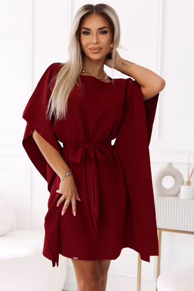 Sukienka Model Sofia 287-34 Bordo - Numoco — zdjęcie 1