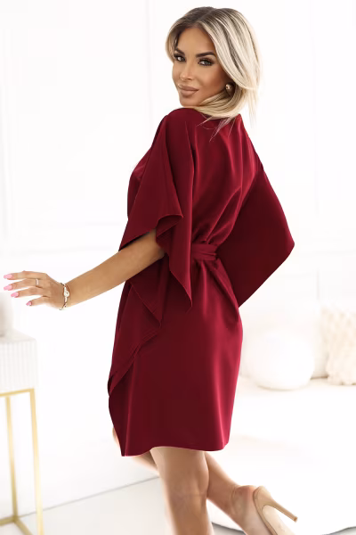 Sukienka Model Sofia 287-34 Bordo - Numoco — zdjęcie 3