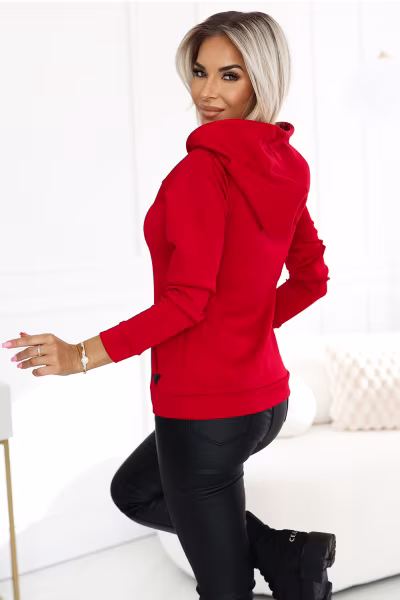 Bluza Damska Model 262-2 Red - Numoco — zdjęcie 3