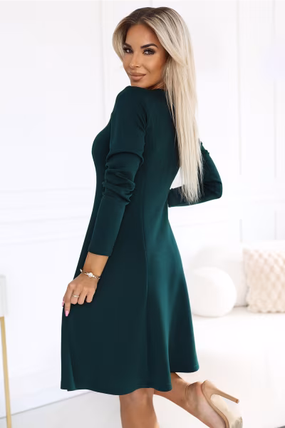 Sukienka Model Ivana 574-1 Bottle Green - Numoco — zdjęcie 3