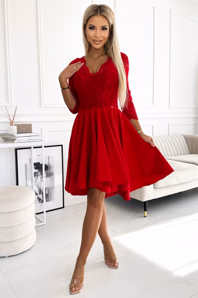 Sukienka Model Nicolle 210-16 Red - Numoco — zdjęcie 2