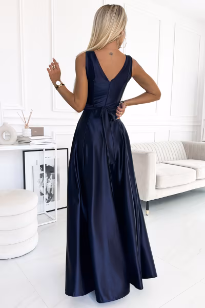 Sukienka Model 508-1 Navy - Numoco — zdjęcie 2