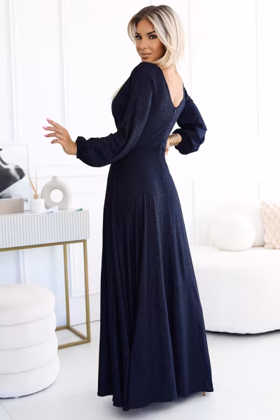 Sukienka Model Nela 572-1 Navy - Numoco — zdjęcie 2
