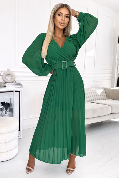 Sukienka Model 414-3 Klara Light Green - Numoco — zdjęcie 1