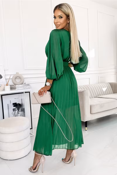 Sukienka Model 414-3 Klara Light Green - Numoco — zdjęcie 2