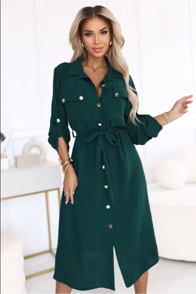 Sukienka Model 531-7 Green - Numoco — zdjęcie 1