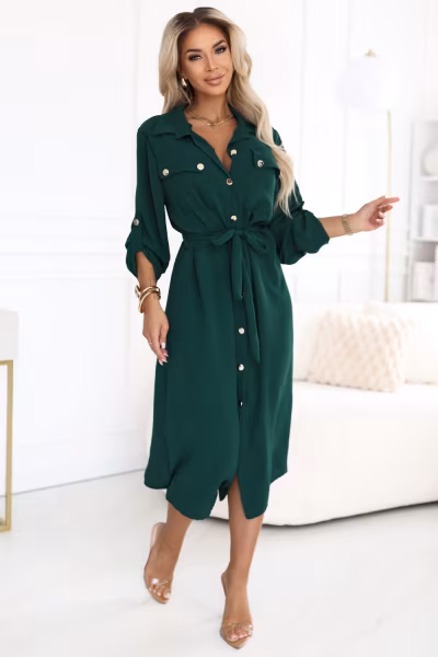 Sukienka Model 531-7 Green - Numoco — zdjęcie 2