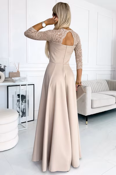 Sukienka Model Amber 309-10 Beige - Numoco — zdjęcie 2