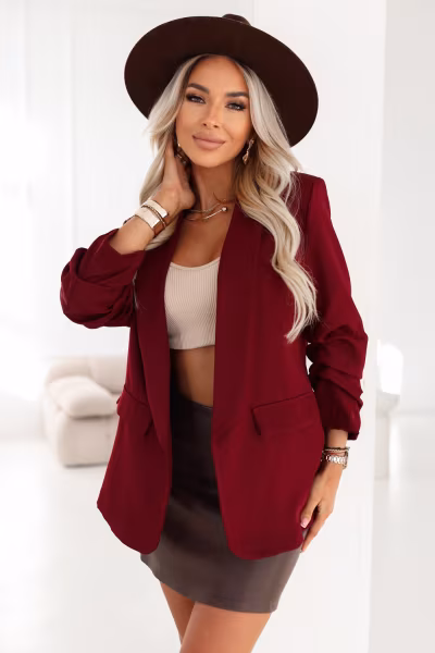 Marynarka Model  588-4 Bordo - Numoco — zdjęcie 1