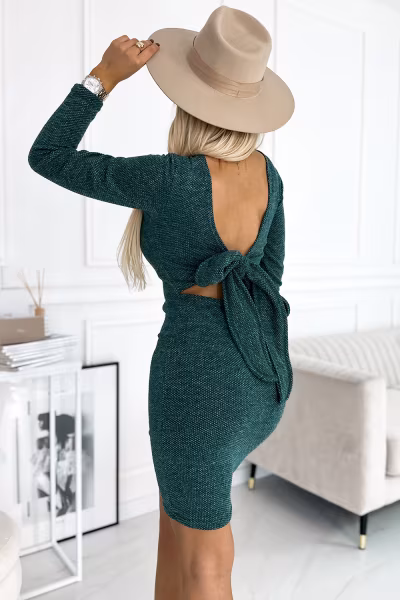 Sukienka Model 518-1 Green - Numoco — zdjęcie 3