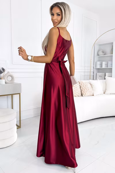 Sukienka Model Juliet 512-6 Bordo - Numoco — zdjęcie 2