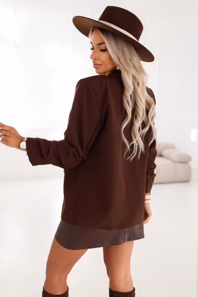 Marynarka Model 588-3 Czekolada - Numoco — zdjęcie 3