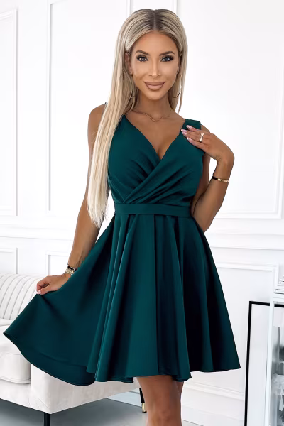 Sukienka Model Maya 478-3 Bottle Green - Numoco — zdjęcie 1