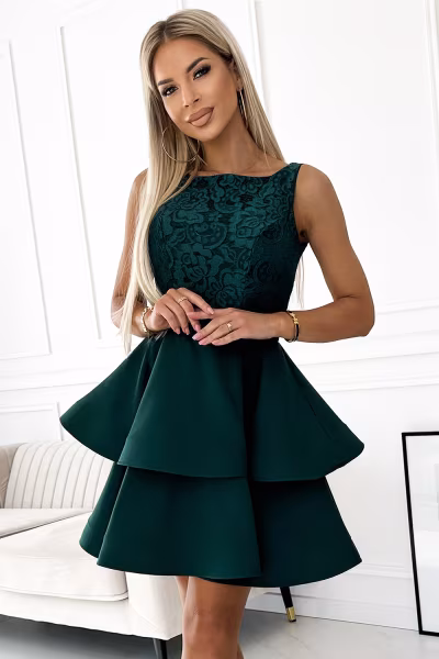 Sukienka Model Laura 205-4 Bottle Green - Numoco — zdjęcie 1
