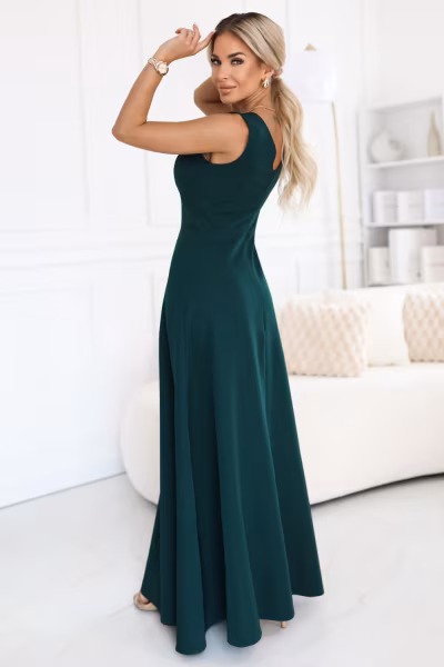 Sukienka Model 648-1 Bottle Green - Numoco — zdjęcie 2