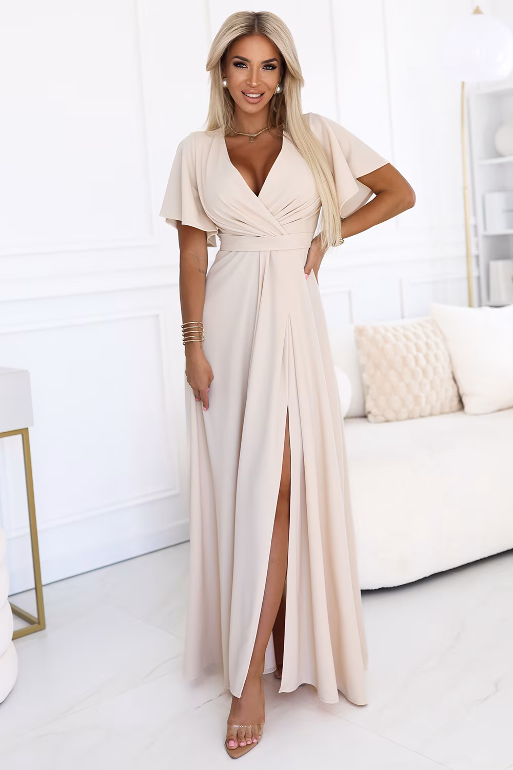 Sukienka Model Jennifer 581-6 Beige - Numoco