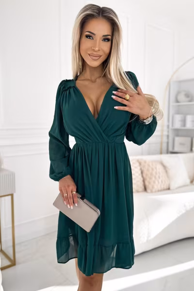 Sukienka Model Mila 538-2 Green - Numoco — zdjęcie 1