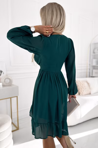 Sukienka Model Mila 538-2 Green - Numoco — zdjęcie 3