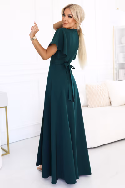 Sukienka Model Jennifer 581-8 Bottle Green - Numoco — zdjęcie 2
