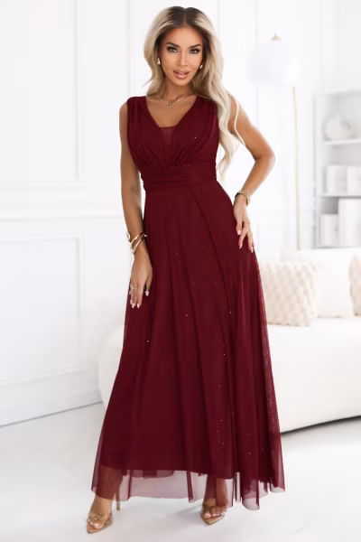 Sukienka Model 637-1 Bordo - Numoco — zdjęcie 1