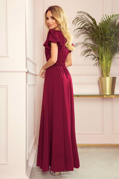 Sukienka Model Lidia 310-5 Bordo - Numoco — zdjęcie 2