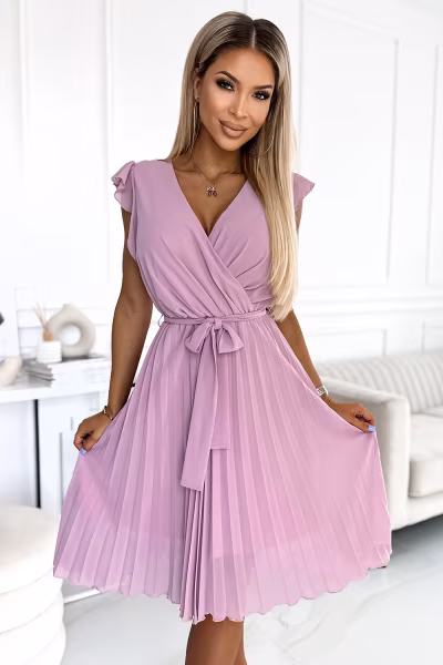 Sukienka Model Polina 374-3 Dirty Pink - Numoco — zdjęcie 1