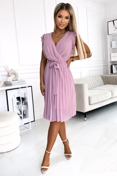 Sukienka Model Polina 374-3 Dirty Pink - Numoco — zdjęcie 2