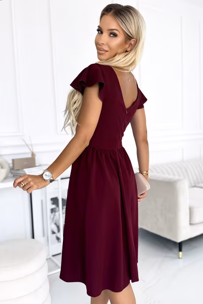 Sukienka Model Matilde 425-4 Bordo - Numoco — zdjęcie 3