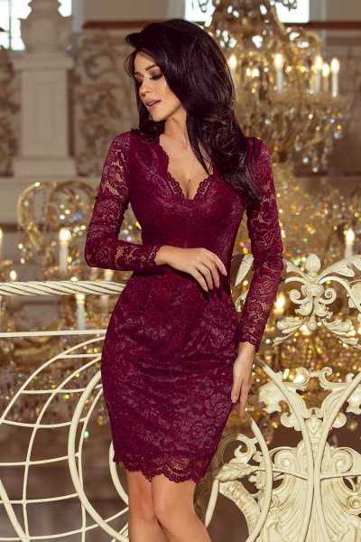 Sukienka Model 170-5 Bordo - Numoco — zdjęcie 1