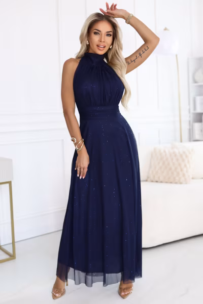 Sukienka Model Veronica 636-2 Navy - Numoco — zdjęcie 1