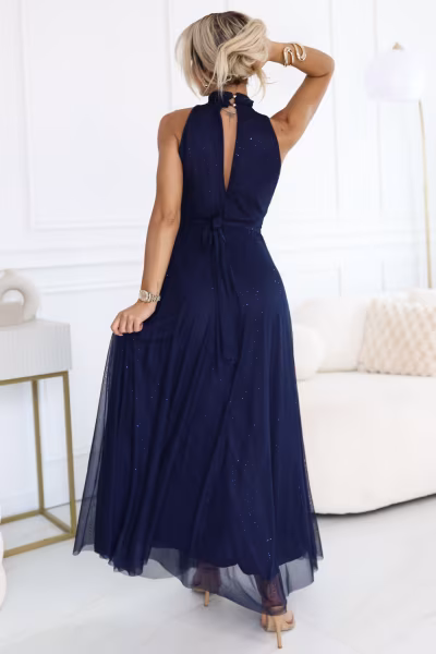 Sukienka Model Veronica 636-2 Navy - Numoco — zdjęcie 2